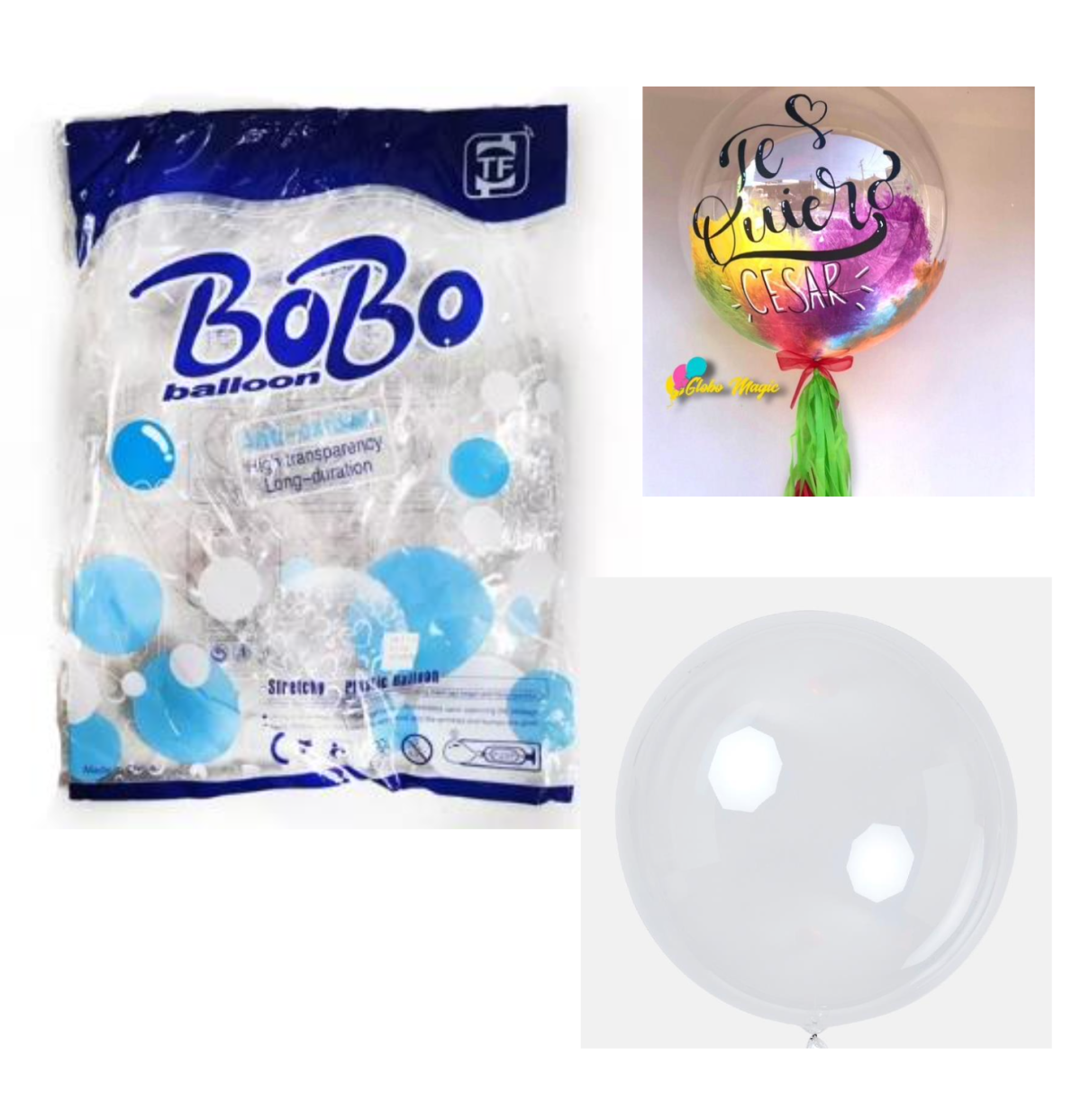 Globos burbujas Marca Bobo