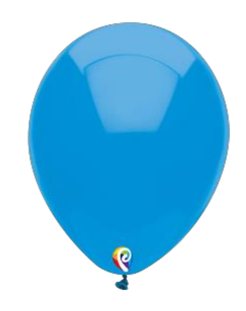 Bolsa de globos de látex Sensacional Número 7 color Azul Oceano std.