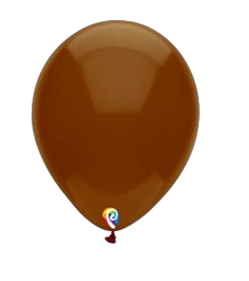 Bolsa de globos de látex Sensacional Número 12 color Cafe Cristal