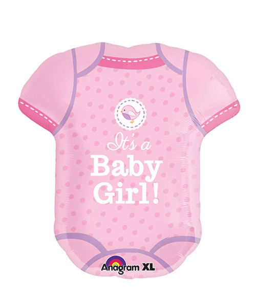 Globo de BABY bebe 28” pañalero rosa es niña