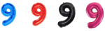 Globo de Número 9 de 34” Marca Anagram/Convergram